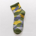 Cheap price wholesale mens winter cotton crew camouflage socks